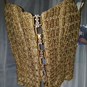 STUNNING Corset bustier silk top